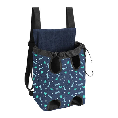 Mochila de transporte para perros y gatos azul