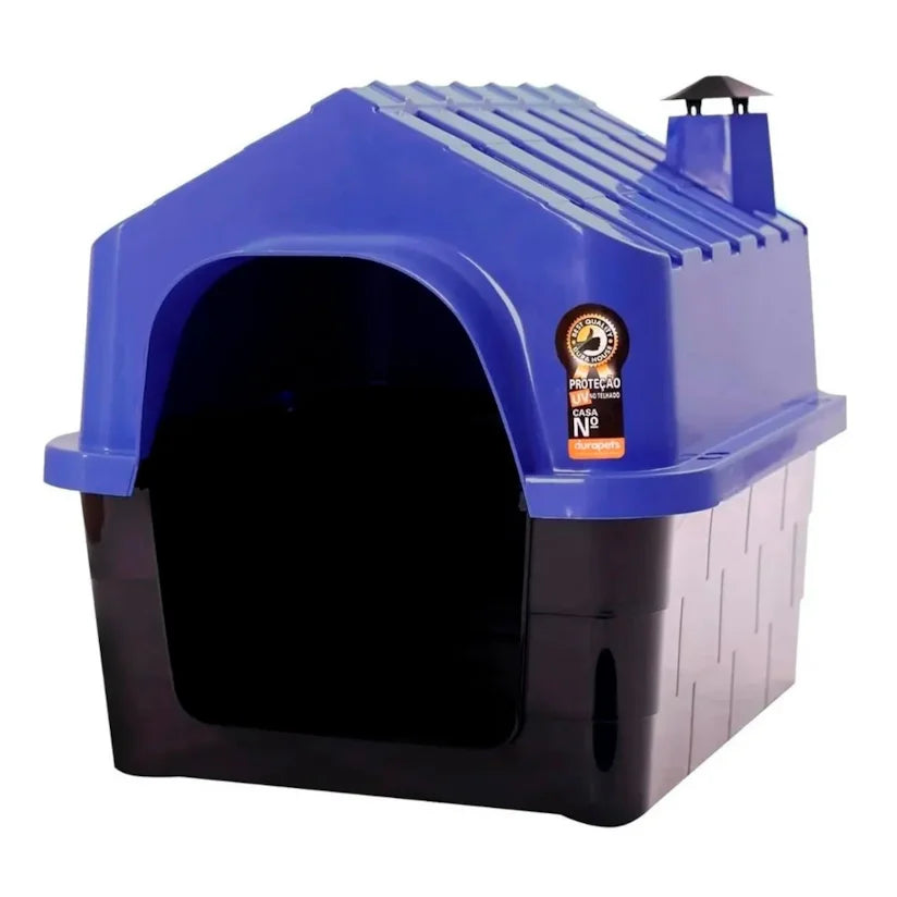 Caseta de Plástico Azul para Perros