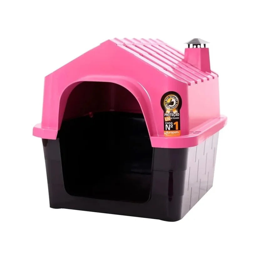 Casa Plástica Zupelo Para Perros Rosa